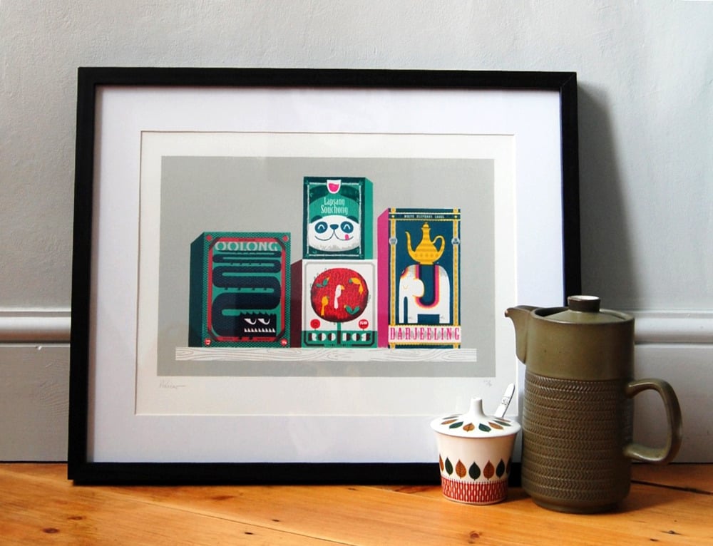 Image of Tea Box Zoo Screenprint