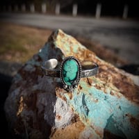 Image 2 of Single Emerald Variscite cuff- 5.25”