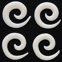 White Safed Moonga Spirals