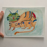 Image 4 of Original painting on art board -cat prince 