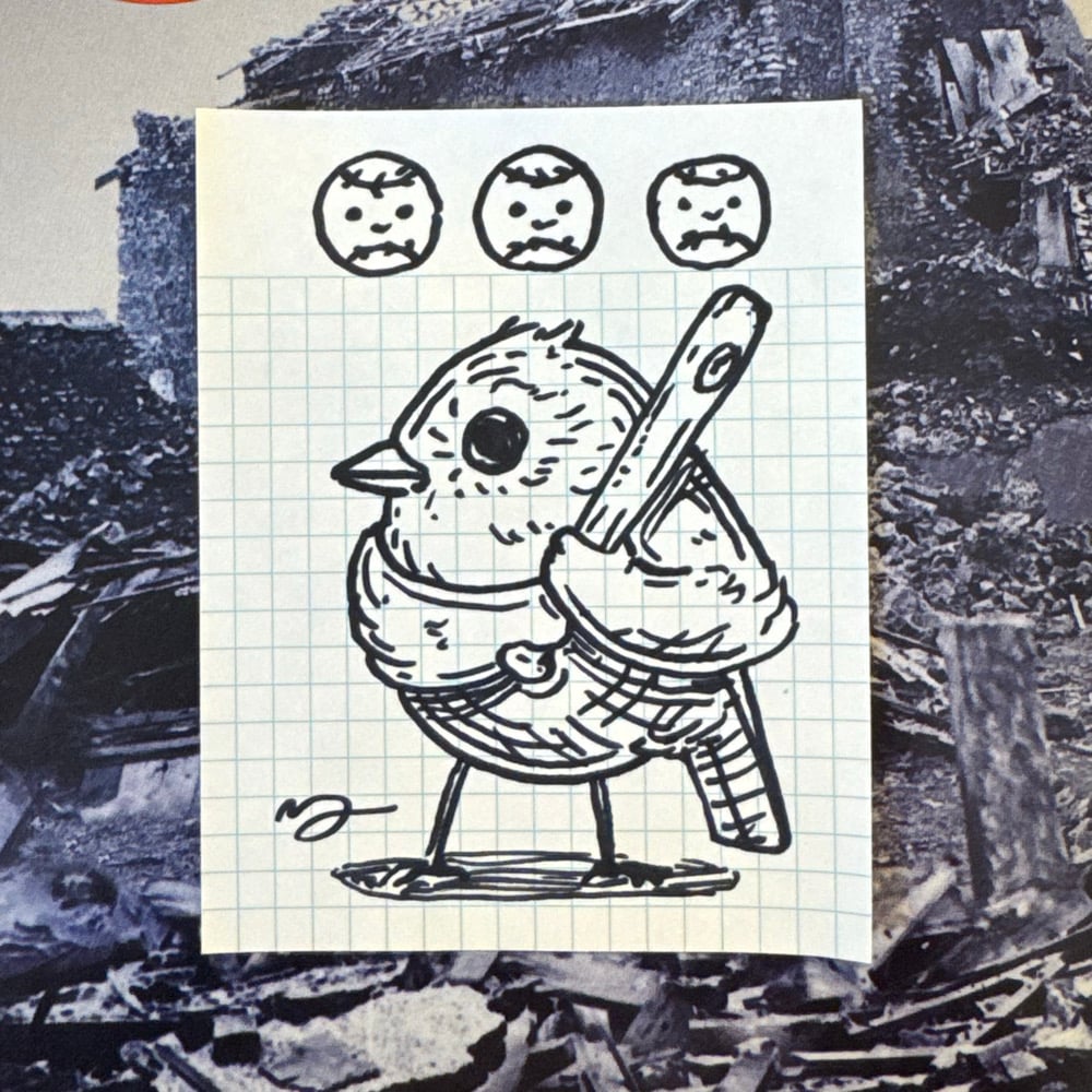 Image of Fat Bird Sharpie Sketch #145