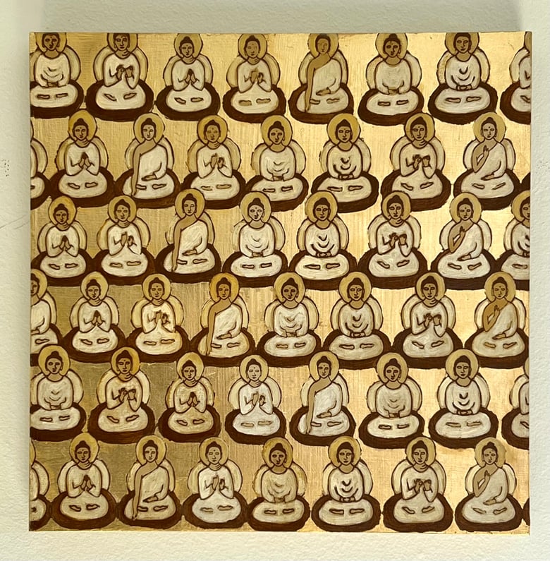Image of Tiny Tan and Gold Buddhas