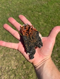 Image 12 of Vanadinite On Black Barite Specimen #2121