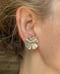 Image of California Poppy Flower Citrine Duo Stud (Stamen and Stone) Earrings