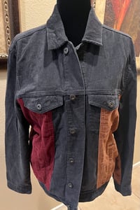 Image 2 of Vintage Gray/Brown/Wine Corduroy Jacket Sheriff Cowboy Cat