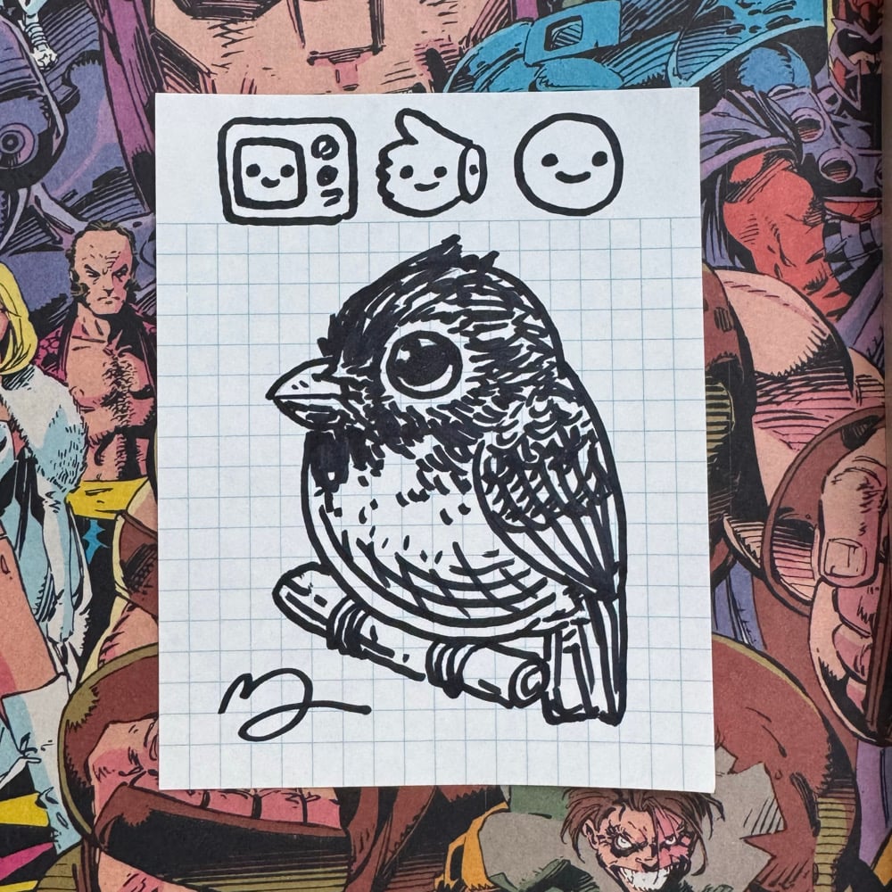 Image of Fat Bird Sharpie Sketch #74