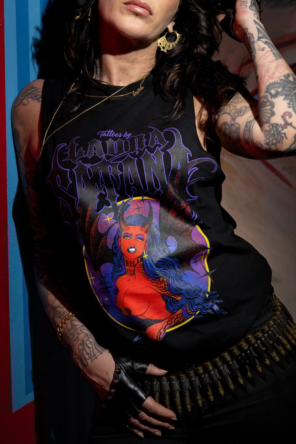 Tattoos by Laura SATANA Serigraphy t shirt 