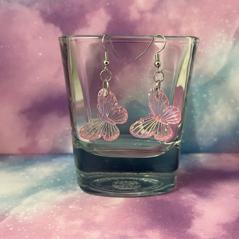 Image of Iridescent Butterfly Earrings