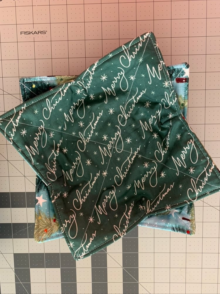 Image of 🎁 Set of 2 “Cozy Pines” Fabric Bowls