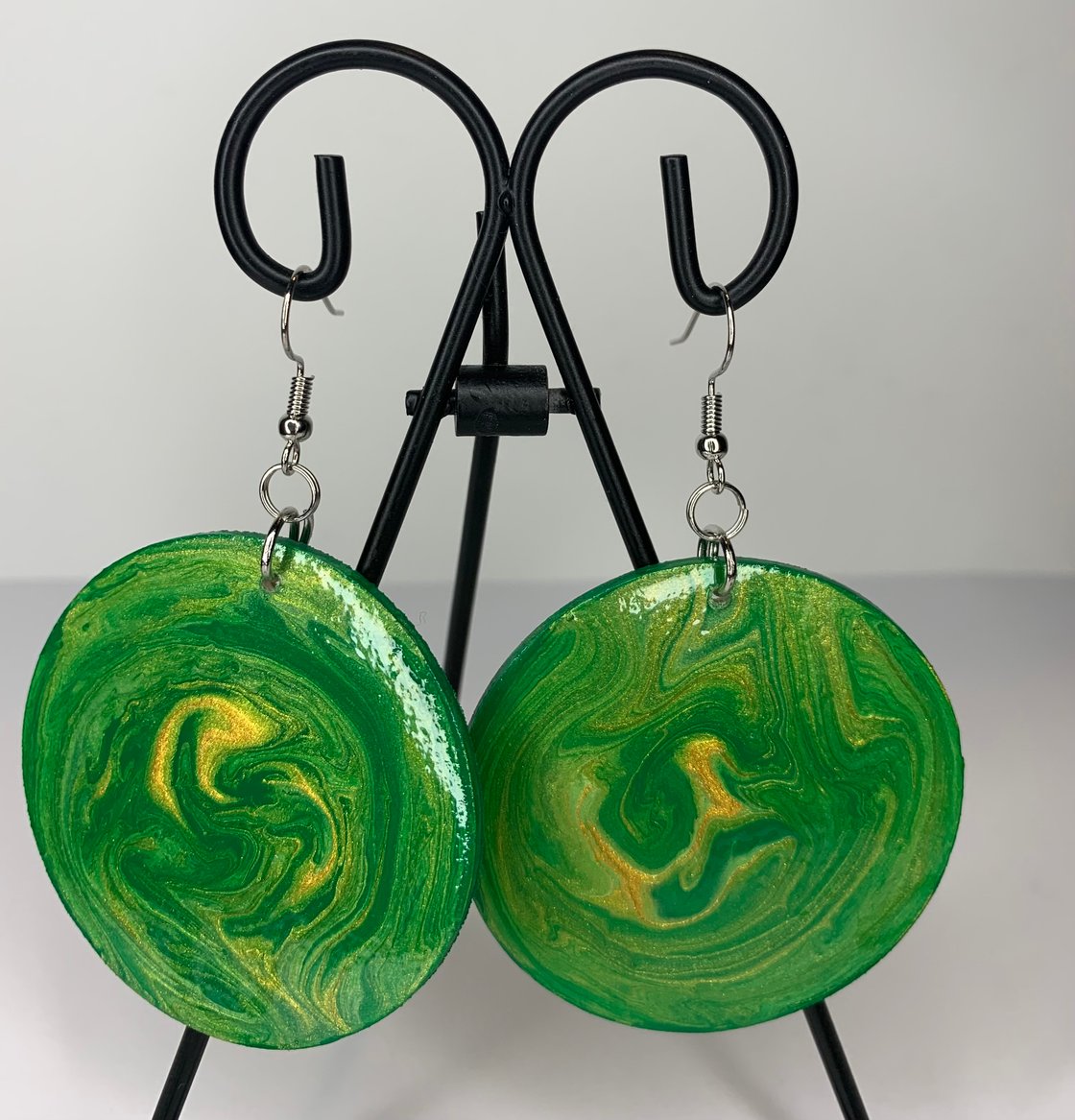 Image of "Green and Gold" Earrings