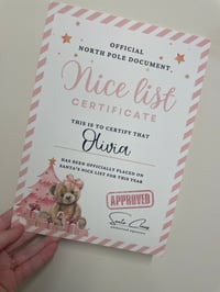 Image 1 of Nice List Certificates 