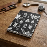 Image 1 of Black & White Bugs Hardcover Notebook 
