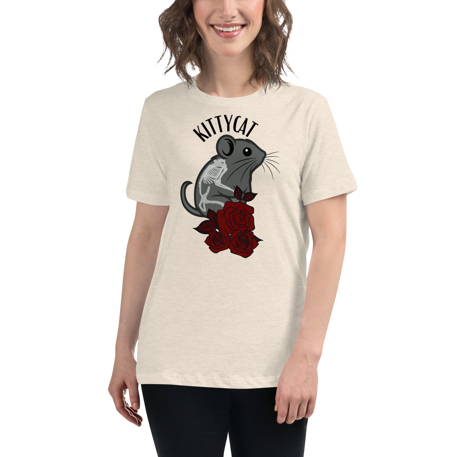 Image of Cat & mouse Women's Relaxed T-Shirt