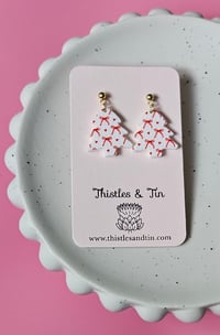 Noelle Dangles Red Bows - 587