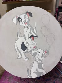 Image 4 of ‘Puppy Love’ 101 Dalmatian round sign 