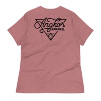 Image 2 of Triangle Typography Women's Relaxed Tee - Mauve 