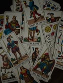 Tarot de Besançon de la fabrique de cartes Muller & Cie, Suisse, 1970. Rare!