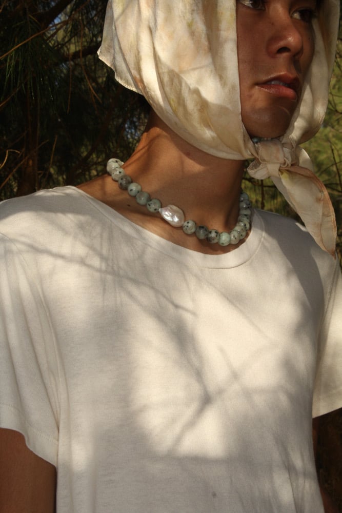 Image of Kiwi baroque necklace 