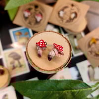 Image 6 of Kolczyki wkrętki z grzybkami 🍄