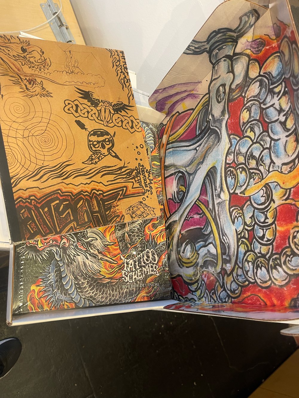 Tattoo schemes and 93 sketchbook reproduction combo signed copy both