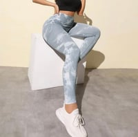 Image 4 of Light Gray Swirl Leggings