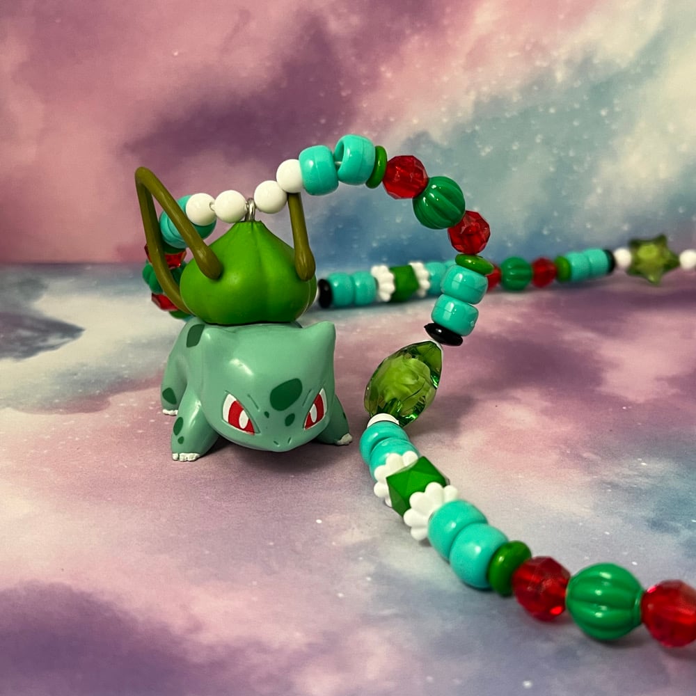 Image of Bulbasaur Pokemon Kandi Necklace
