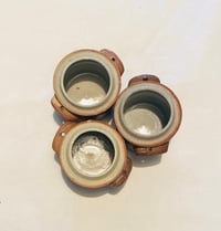 Image 4 of little stoneware pots (x3)