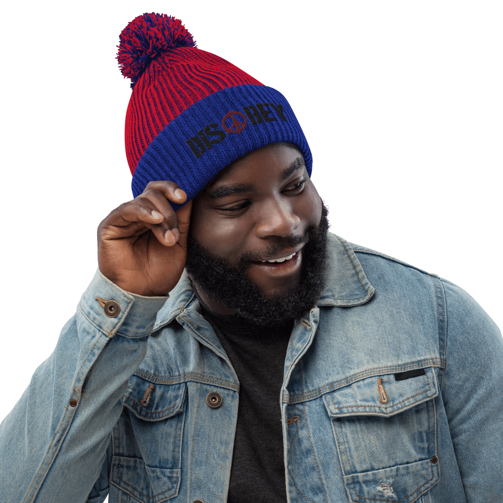 EMBROIDERED POM-POM BEANIE