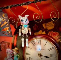 Image 4 of Kitschy Easter Bunny| Dangle Pin| Clay Doll Face