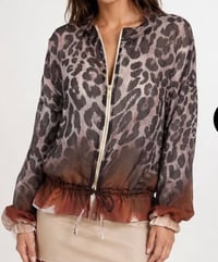 Image 1 of Skyler - Leopard Print Sheer Jacket