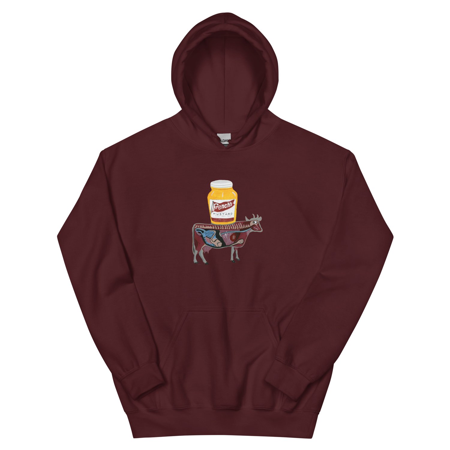 Image of MUSTARD COW HOODIE