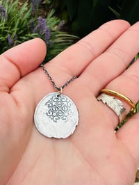 Image 1 of just breathe sterling silver pendant necklace