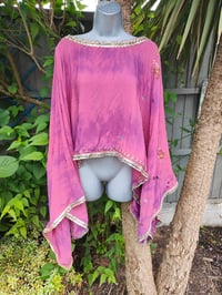 Image 6 of Poncho Woodstock Top -free size PINKs