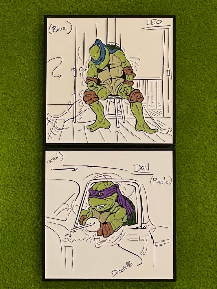 Image of 3" Leo & Don Sketch Pin Set