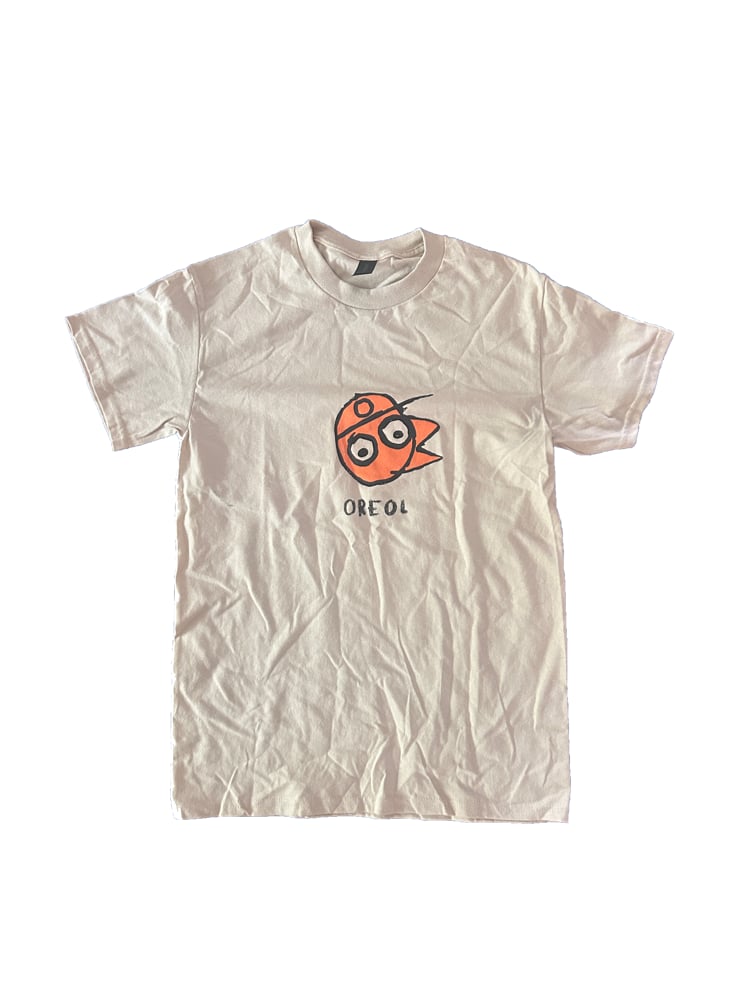 OREOL 2 color screen print crème t shirt PREORDER
