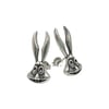 BUNNY SILVER EAR STUDS