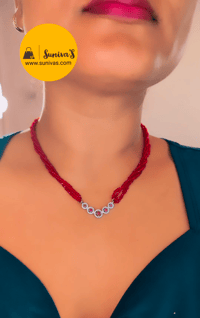 Image 2 of Milli_Short American Diamond Hydropotey Mangalsutra