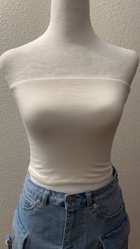 Image 1 of Tube top - White