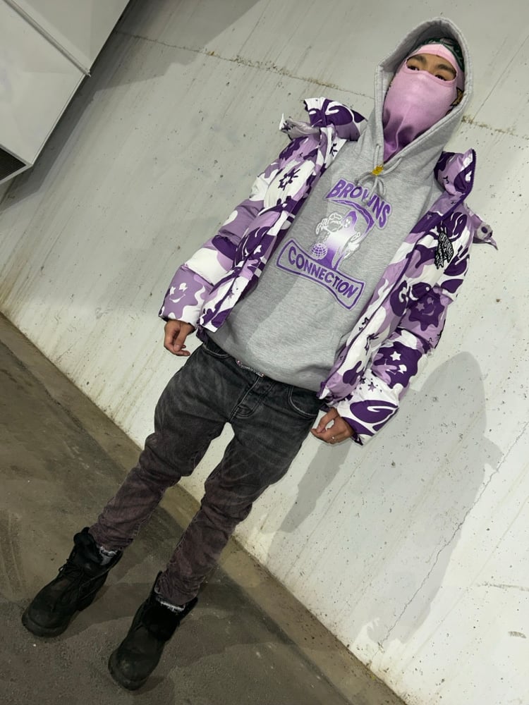 Image of HYPNOTIZED WORLD HOODIE (PURPLE)