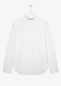 Image of Slim Fit Mens Button Up Shirt (long sleeves) - White/Black
