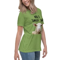Image 9 of Women's Relaxed T-Shirt, Holy Sheep Shirt | Funny Sheep Humor Graphic Tee