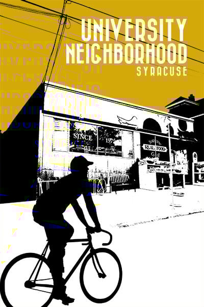 Image of university 'hood neighborhood print
