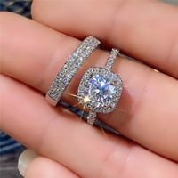 Image 4 of 2Pcs/Set Wedding Ring for Women 2025 New Jewelry Fashion Versatile Design Good Quality Female Finger