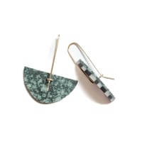 Image 2 of Basalt & Quartzite Earrings No. 1