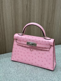 Image 3 of Pink Ostrich Leather