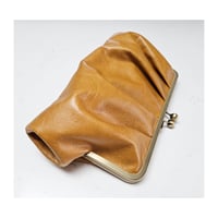 Image 4 of Pleated Butterscotch Leather Clutch