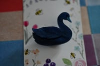 Image 6 of Blue swan mini brooch 