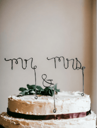 Image 1 of Mr. & Mrs. Cake Topper