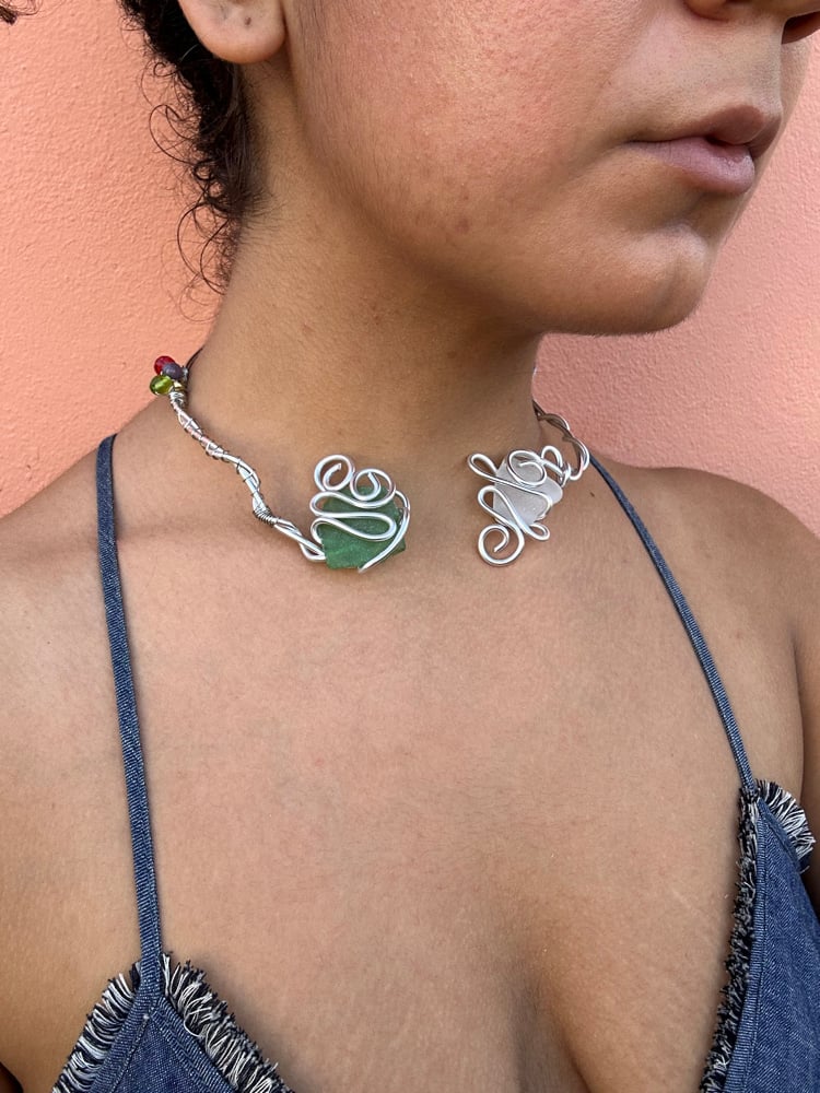 Image of ✧Jasmine Seaglass Choker
