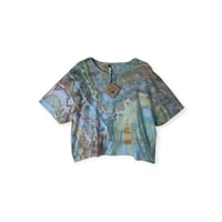 Image 1 of L Crop Tee in Muted Earthy Geode Ice Dye